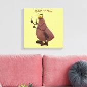 飢えおもしろいた醜いノミ漫画 キャンバスプリント (インサイチュ (リビング))