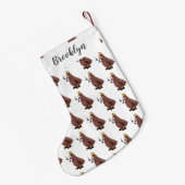 飢えおもしろいた醜いノミ漫画 スモールクリスマスストッキング (裏面 (吊り時))