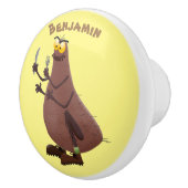 飢えおもしろいた醜いノミ漫画 セラミックノブ (右)