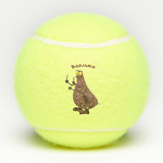 飢えおもしろいた醜いノミ漫画 テニスボール (裏面)