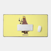 飢えおもしろいた醜いノミ漫画 デスクマット (キーボード&マウス)