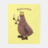 飢えおもしろいた醜いノミ漫画 フリースブランケット (正面)