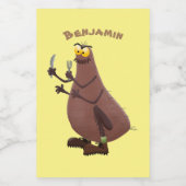 飢えおもしろいた醜いノミ漫画 フードラベル (シングルラベル)