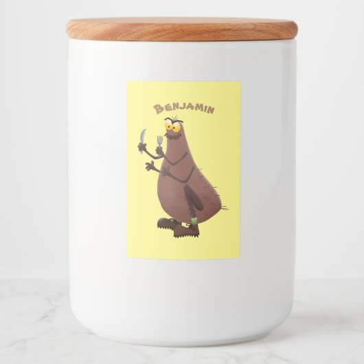 飢えおもしろいた醜いノミ漫画 フードラベル (正面)