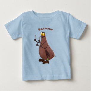 飢えおもしろいた醜いノミ漫画 ベビーTシャツ
