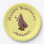 飢えおもしろいた醜いノミ漫画 ペーパープレート (正面)