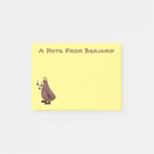 飢えおもしろいた醜いノミ漫画 ポストイット (正面)