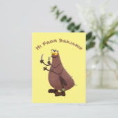 飢えおもしろいた醜いノミ漫画 ポストカード (スタンド正面)