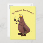 飢えおもしろいた醜いノミ漫画 ポストカード (正面/裏面)