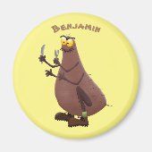 飢えおもしろいた醜いノミ漫画 マグネット (正面)