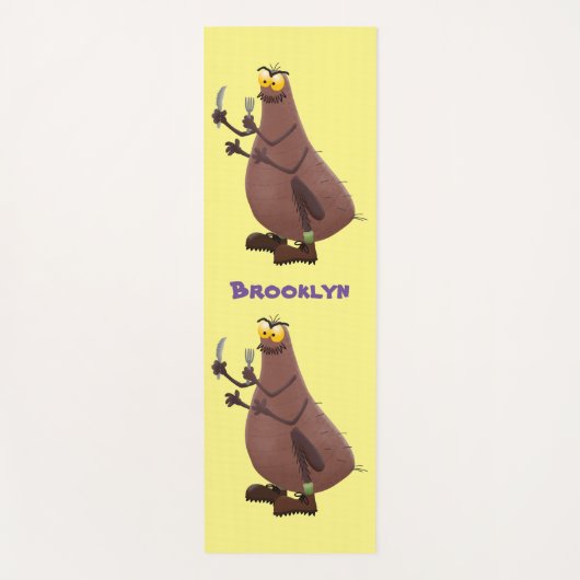 飢えおもしろいた醜いノミ漫画 ヨガマット (正面)