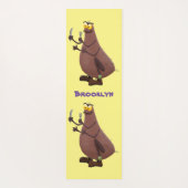 飢えおもしろいた醜いノミ漫画 ヨガマット (裏面)