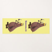 飢えおもしろいた醜いノミ漫画 ヨガマット (正面(横))