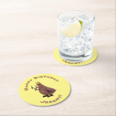 飢えおもしろいた醜いノミ漫画 ラウンドペーパーコースター (インサイチュ)