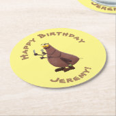 飢えおもしろいた醜いノミ漫画 ラウンドペーパーコースター (アングル)