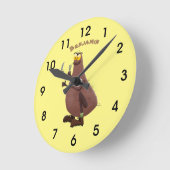 飢えおもしろいた醜いノミ漫画 ラウンド壁時計 (傾斜)