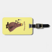 飢えおもしろいた醜いノミ漫画 ラゲッジタグ (正面横)