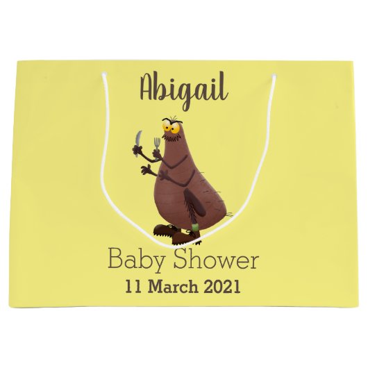 飢えおもしろいた醜いノミ漫画 ラージペーパーバッグ (正面)