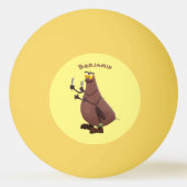 飢えおもしろいた醜いノミ漫画 卓球ボール (正面)