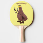 飢えおもしろいた醜いノミ漫画 卓球ラケット (裏面)