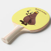 飢えおもしろいた醜いノミ漫画 卓球ラケット (正面アングル)