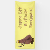 飢えおもしろいた醜いノミ漫画 横断幕 (縦)