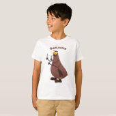 飢えおもしろいた醜いノミ漫画 Tシャツ (正面フル)
