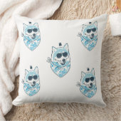 飢えたオオカミ クッション (ブランケット)