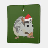 飢えたクリスマス・ネズミ セラミックオーナメント (左)