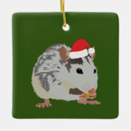 飢えたクリスマス・ネズミ セラミックオーナメント