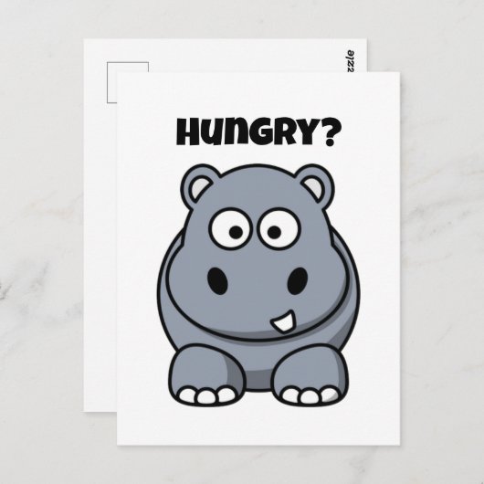 飢えたヒッポおもしろいキッズヒポタマス漫画 ポストカード (正面/裏面)