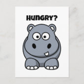 飢えたヒッポおもしろいキッズヒポタマス漫画 ポストカード (正面)