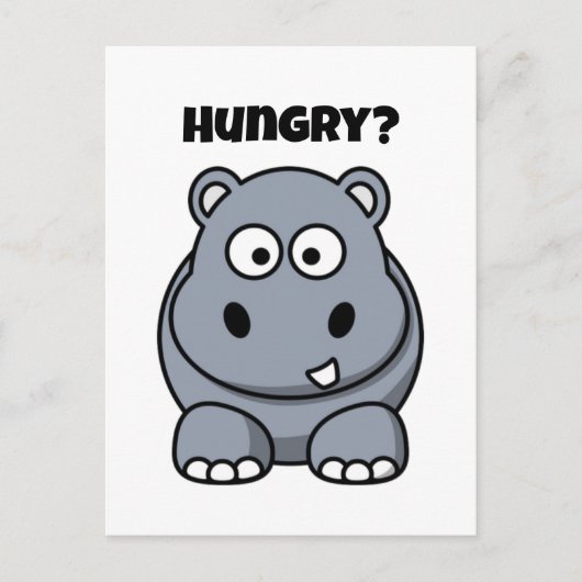 飢えたヒッポおもしろいキッズヒポタマス漫画 ポストカード (正面)