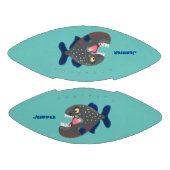 飢えたピラニおもしろいャ漫画のイラストレーション アメリカンフットボール (パネル)