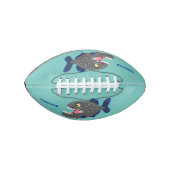 飢えたピラニおもしろいャ漫画のイラストレーション アメリカンフットボール (正面)