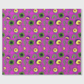 飢えたモンスターのシームレスなパターン ラッピングペーパー (フラット)