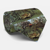 飢えたライオンbyアンリ・ルソー,ヴィンテージ野生動物 ネクタイ (ロール)