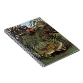 飢えたライオンbyアンリ・ルソー,ヴィンテージ野生動物 ノートブック (右側)