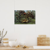 飢えたライオンbyアンリ・ルソー，ヴィンテージ野生動物 ポスター (キッチン)