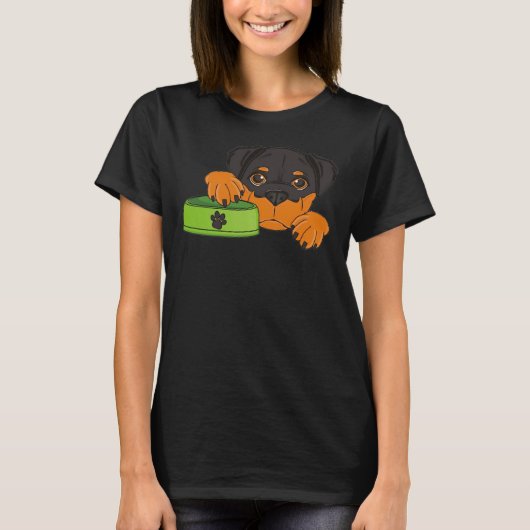 飢えたロットワイラー Tシャツ (正面)