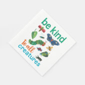 飢えた毛虫 |すべての生き物に優しく スタンダードランチョンナプキン (角)