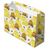 飢えた毛虫 |ビー救ツのパターン ラージペーパーバッグ (裏面アングル)