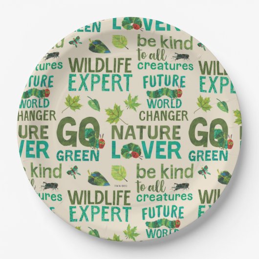 飢えた毛虫 | Future World Changer Pattern ペーパープレート (正面)