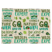 飢えた毛虫 | Future World Changer Pattern ラージペーパーバッグ (裏面)