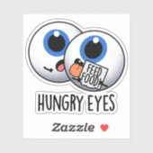 飢えた目おもしろい球プン シール (シート)