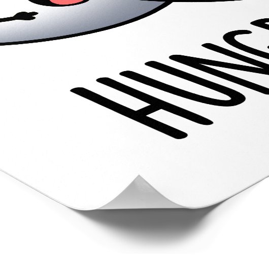 飢えた目おもしろい球プン ポスター (角)