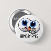 飢えた目おもしろい球プン 缶バッジ (正面&裏面)