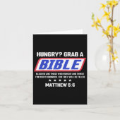 飢えた聖書を賛美つかむ者は飢えた者である カード (黄色い花)