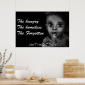 飢え、ホームレス、忘れ ポスター (キッチン)