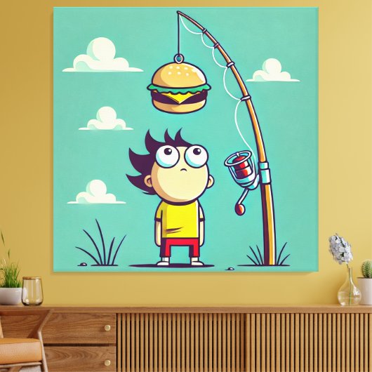 飢餓 キャンバスプリント (インサイチュ (リビング))